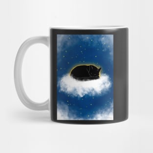 Stars In Heaven Black Cat Mug